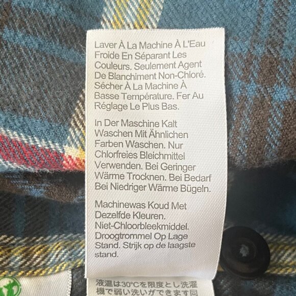 J Crew Mid Weight Flannel Shirt Womens Medium Blue Slim Fit - Picture 10 of 12